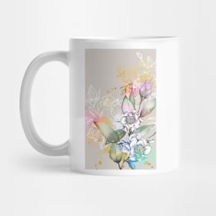 Magnolia Gold Flowers Celestes Studio© Mug